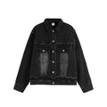 Men's Vintage Distressed Frayed Denim Jacket - Autumn/Winter New Arrival, Streetwear BF American Biker Style Outerwear