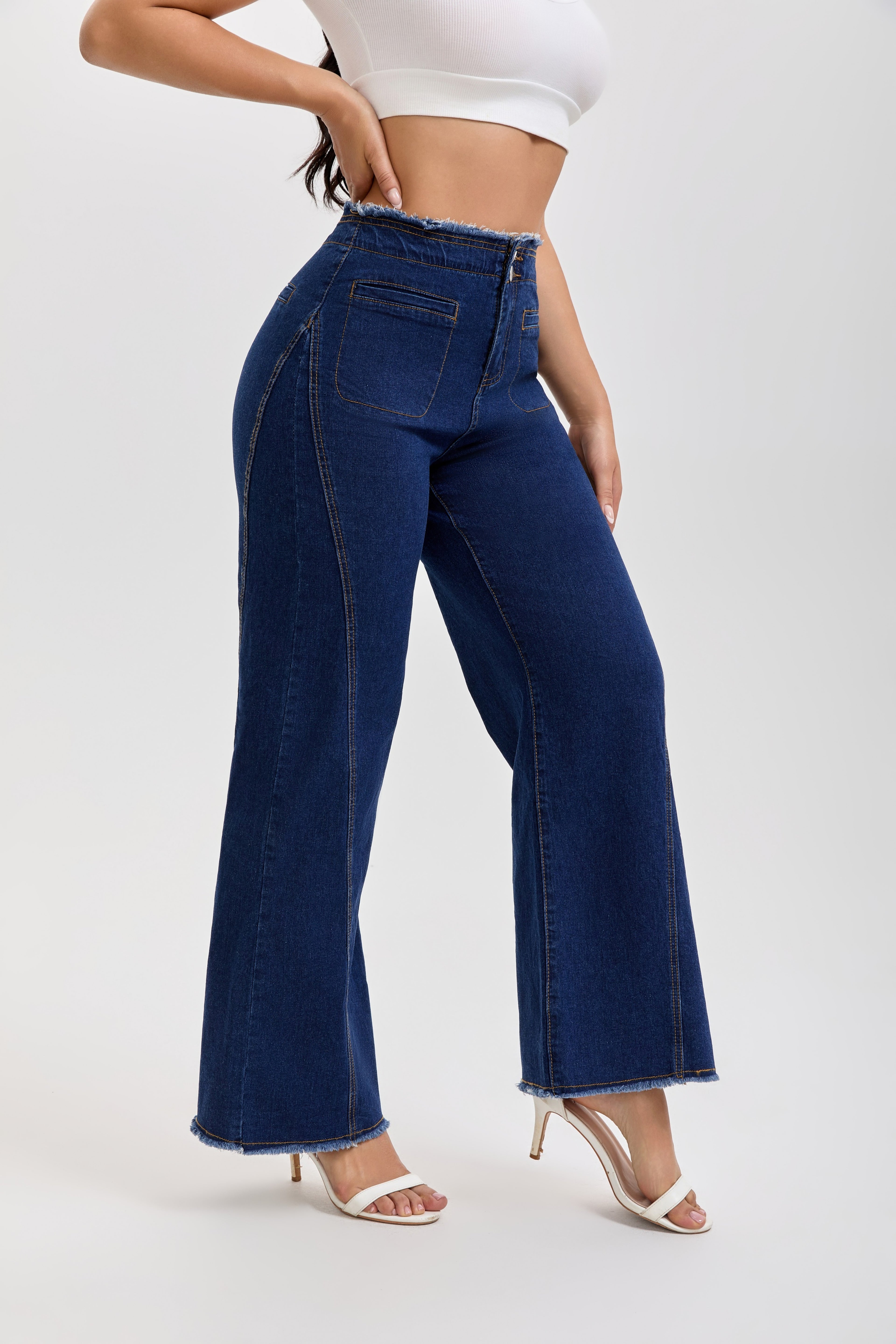 Women's Wide-Leg Denim Pants