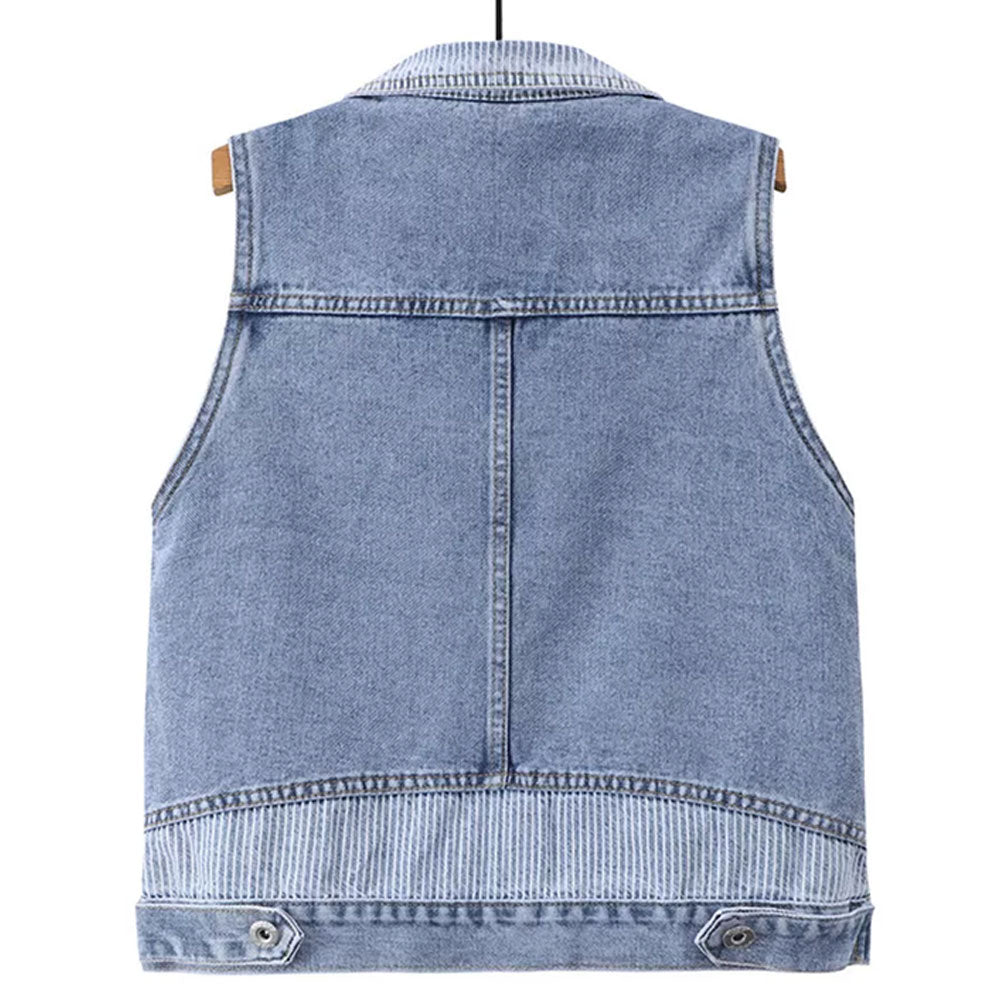 Men's New Fashion Top-Trend Denim Vest - Breathable High-Quality Low-Price 100% Cotton Style