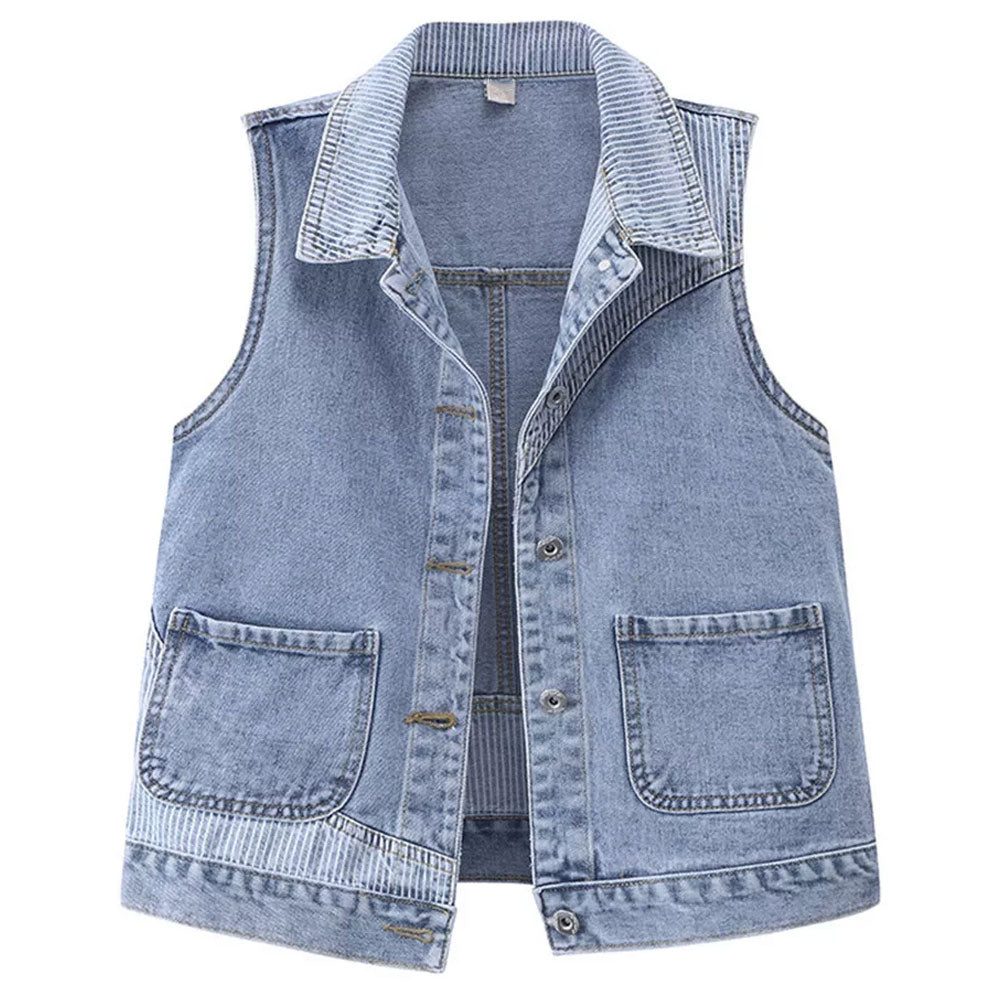 Men's New Fashion Top-Trend Denim Vest - Breathable High-Quality Low-Price 100% Cotton Style
