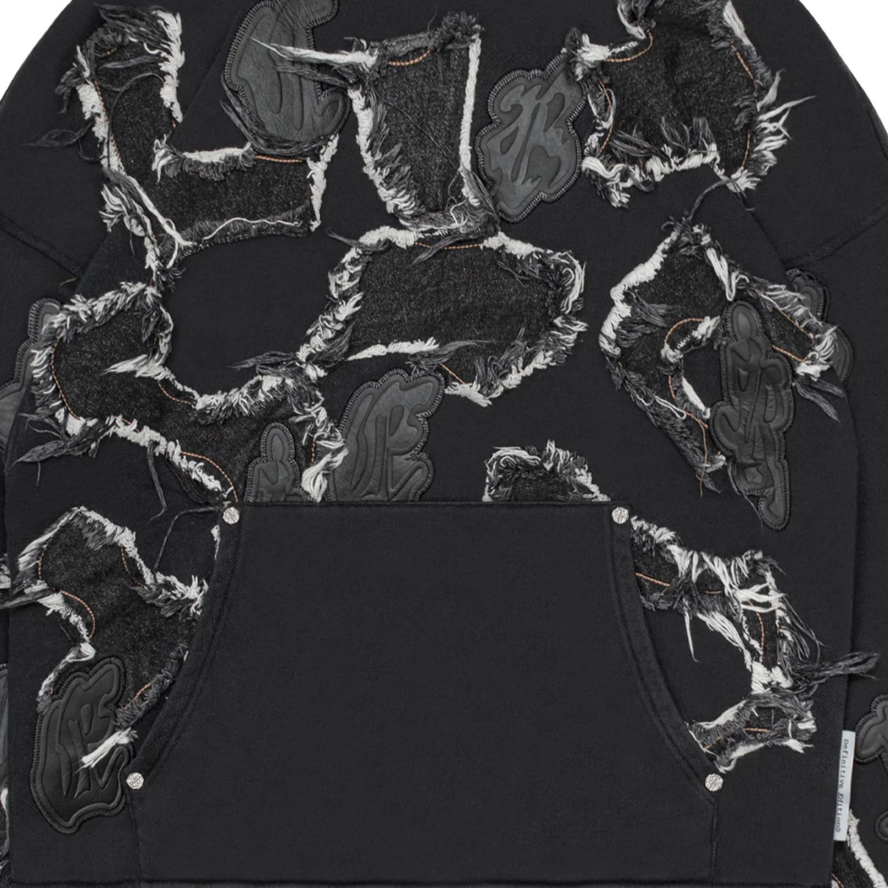 Men's New Fashion Denim Hoodie - Washed Vintage Hip-Hop Streetwear with Patch Embroidery